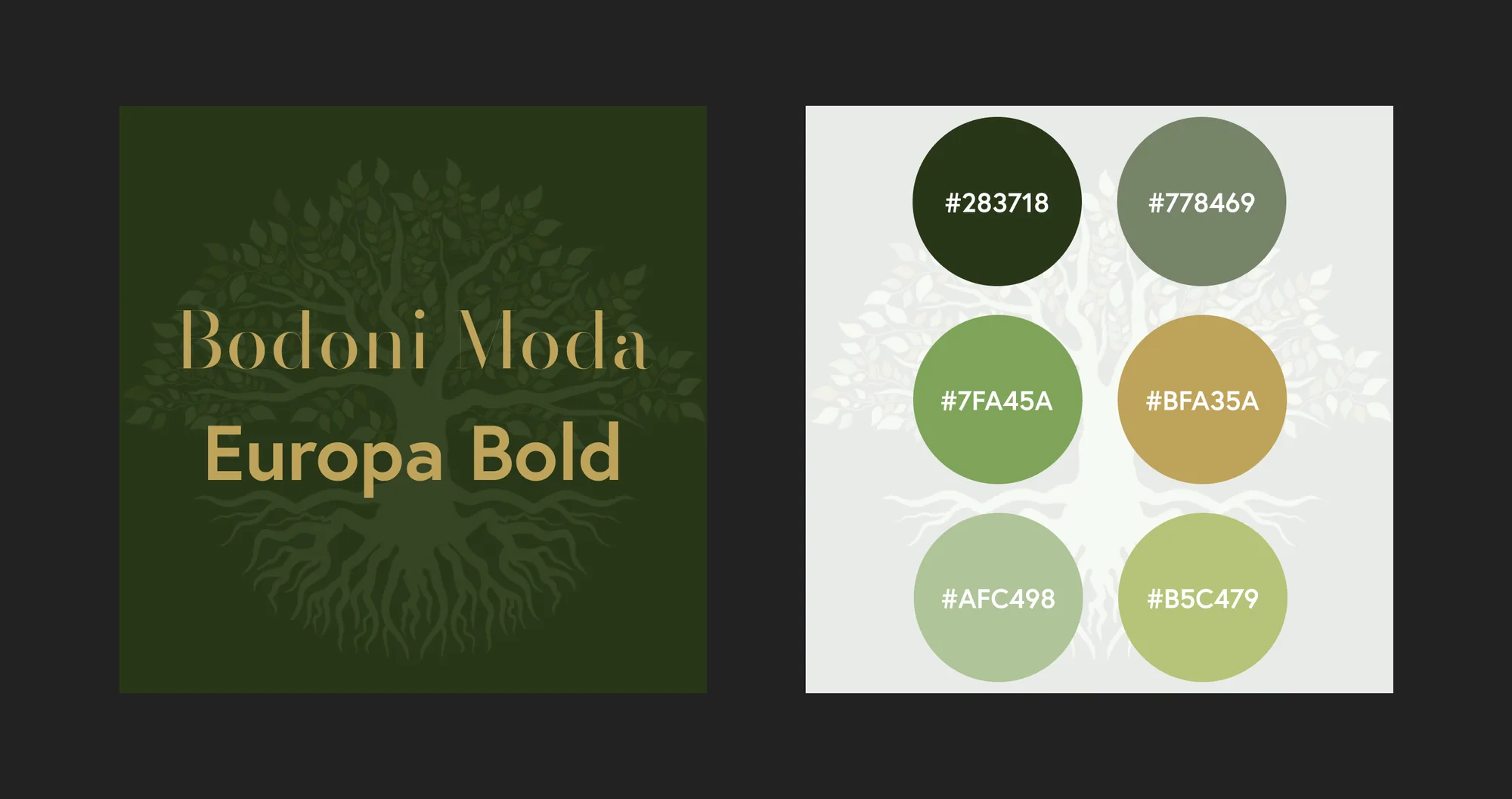 Brand style sheet showing Rooted Earth Travel's earthy color palette and type choices.