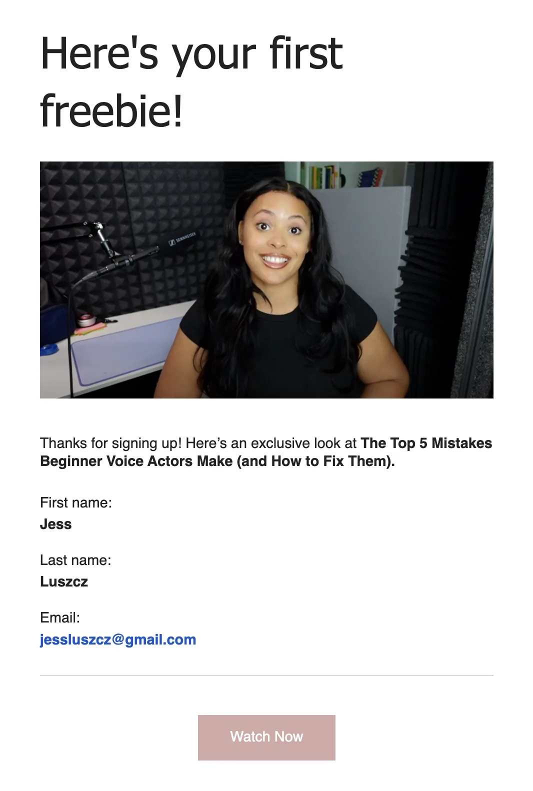 Lead magnet freebie designed to grow the client's email list.