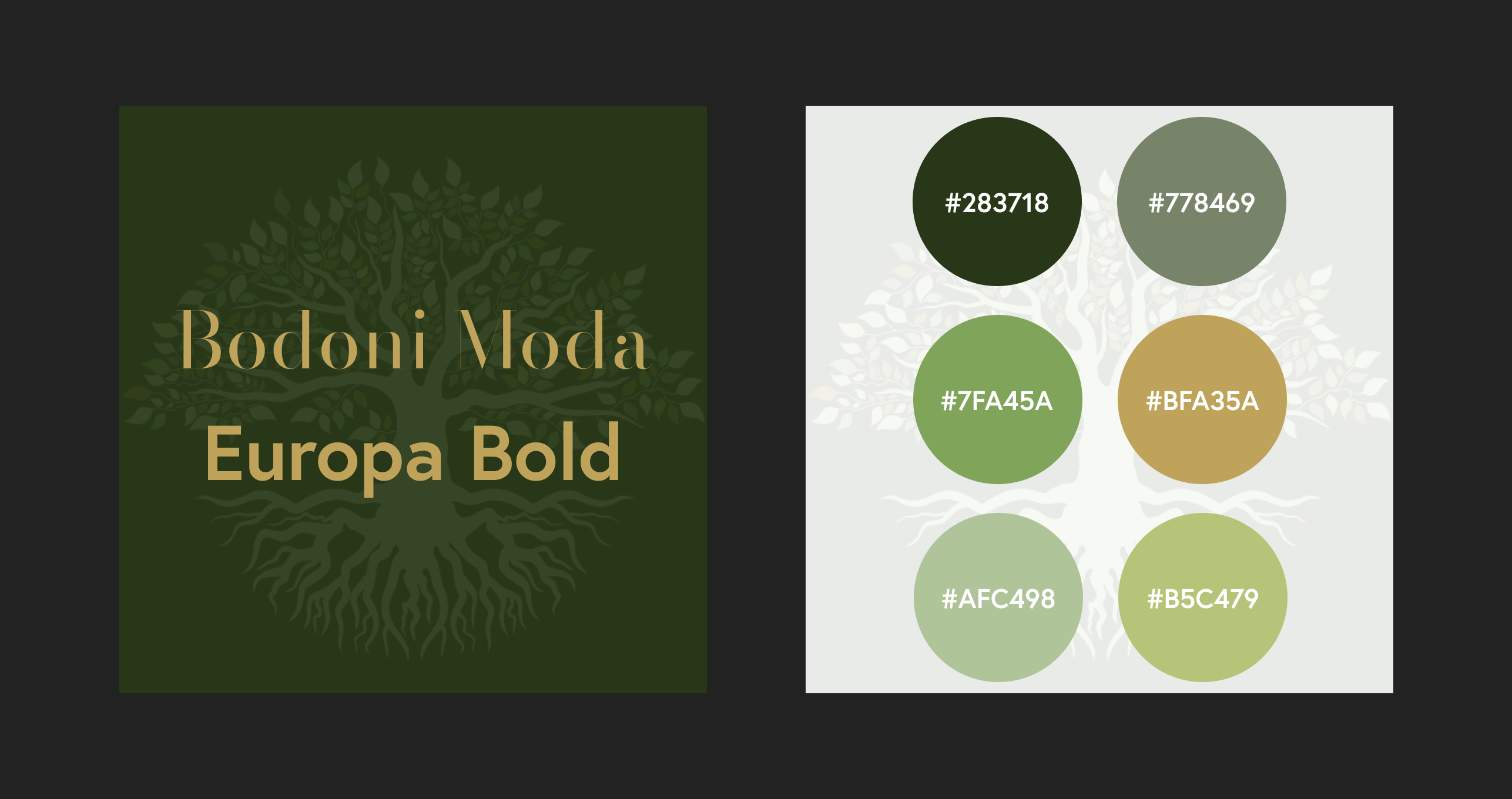 Brand style sheet showing Rooted Earth Travel's earthy color palette and type choices.